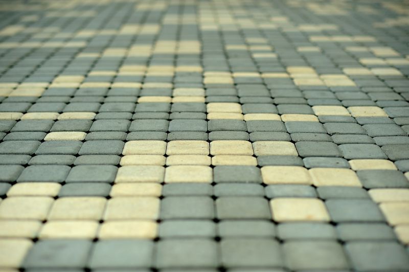 Paver Pattern in a Backyard